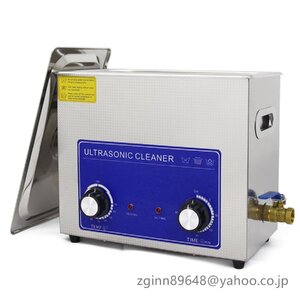 超音波洗浄機 ノブ制御 6L 20-80℃ 0-30min タイマー/加熱機能 卓上型超音波クリーナー 小型 家庭用 業務用 大容量 40khz (6L)