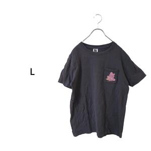 トムアンドジェリー(L)胸ポケットワンポイントプリントTシャツ＊オーバーサイズ