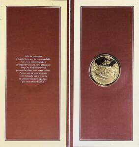 フランクリン ミント 印象派の傑作集 アニエールの水浴　金メダル