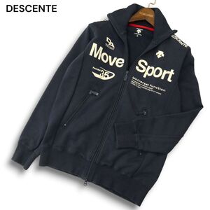 DESCENTE デサント 通年 Move Sports★ スウェット ブルゾン ジャケット Sz.S　メンズ ネイビー トレーニング　A4T11078_A#O