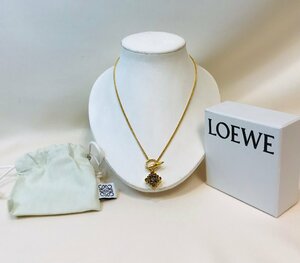 LOEWE ロエベ　アナグラム　ネックレス　ゴールド　qob.YK717