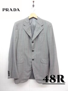 HZ1860★国内正規品 PRADA テーラードジャケット★48R★グレー