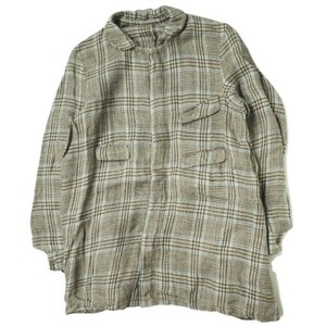 ANATOMICA アナトミカ フランス製 ARTHUR - LINEN PLAID アルチュール チェックリネンダスターコート 2 BEIGE ステンカラー アウター g8806