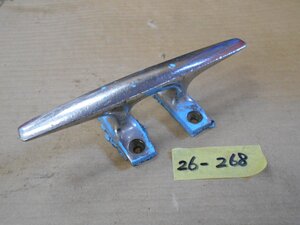 26-268 船舶用 クリート メッキ加工 スチール製 全長（幅）約8cm プレジャー、クルーザー、漁船、和船、ヨット、レストア等