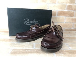 箱付 Paraboot パラブーツ デッキシューズ 780529 ボルドー 8 111409407＃4