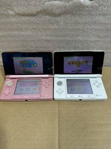 Nintendo 3DS ホワイト ピンク ニンテンドー 3DS まとめ　2 台　中古品