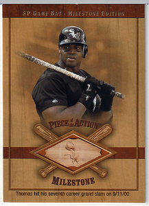 2001 UD SP GAME BAT PIECE of the ACTION FRANK THOMAS MILE STONE EDITION ＃M-FT フランクトーマス