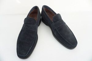 Paraboot AIDA/JAVA 093345 パラブーツ メンズ スエードシューズ コインローファー ネイビー系 サイズ:5【889731】