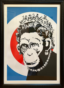 額装済み　バンクシー / BANKSY “ MONKEY QUEEN ” WCP リプロダクション・シルクスクリーン・プリント R-418