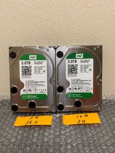 Western Digital HDD 3TB×2個 計6TB SATA 3.5インチ ハードディスク WD Green 正常判定