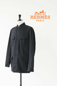 HERMES エルメス ミリタリー サファリ カシミヤ ジャケット size 48 0511715