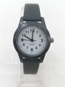 ◇ JAPAN WATCH CL-017 動作未確認。クォーツ式 3針 アナログ 腕時計 ウォッチ ブラック レディース P
