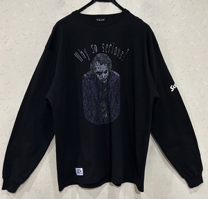 ＊ショット Schott×THE JOKER ジョーカー 長袖 カットソー 映画Tシャツ トップス L　　　　　　　BJBD.H