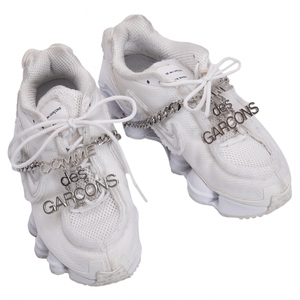 コムデギャルソン×ナイキCOMME des GARCONS×NIKE Shox ロゴチェーン装飾スニーカー オフ24cm