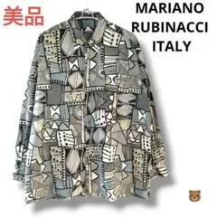 MARIANO RUBINACCI ITALY総柄長袖シャツ美品MLXLイタリア