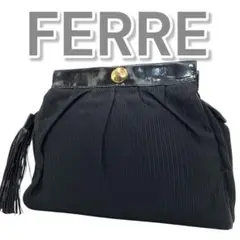 GIANFRANCO FERRE フェレ クラッチバッグ パーティーバッグ 黒