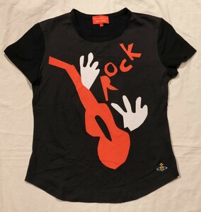 ヴィヴィアンウエストウッド レッドレーベル Tシャツ 黒系 Lサイズ オリゾンティVivienne Westwood