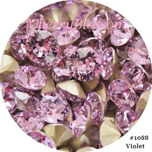 #1088*SS24*100粒*バイオレット*スワロ*デコ*スワロフスキー*ＳＷＡＲＯＶＳＫＩ*クリスタライズ