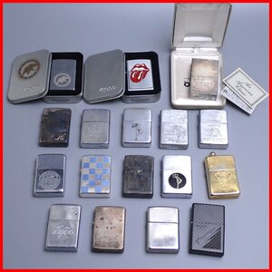 ☆1円 一部未使用 Zippo/ジッポー ライター 17点セット/ハンティングワールド/ローリングストーンズ/REPLICA 1932 他/まとめ&1964700189