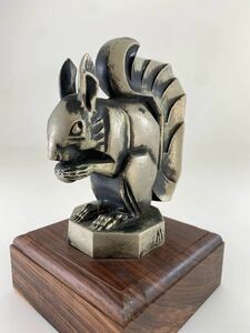 Squirrel リス1920s by Max Le Verrier ベリエ TEMPLER M Le Verrier,の刻印 Art Deco アールデコFrench Car Mascotフランスカーマスコット