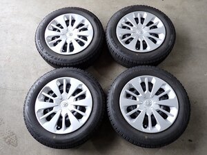 YS14662【送料無料165/65R14】トヨタ純正スチール トール ルーミーなどに 中古スタッドレス ■14×5J 100/4H ET約40■1円スタート