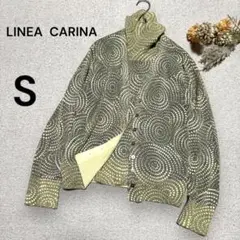 【LINEA CARINA】イタリア製　カシミヤ混　総柄　ニットアンサンブル　S