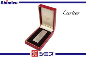 1円【Cartier】外装：極美品 着火未確認 カルティエ ガスライター オーバル シルバーカラー ケース付 喫煙具 アクセサリー◆質屋