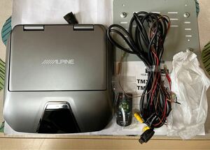 アルパイン TMX-R1050S 10.1インチフリップダウンモニター接続ハーネス/ステー/ネジ/リモコン 動作確認済み 