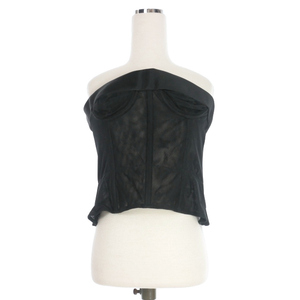 未使用品 メゾンマルジェラ Maison Margiela 23AW Mesh Corset メッシュビスチェ コルセット 40 黒 ブラック SI0NT0001 国内正規