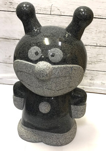 ○ 展示品 未使用 TAKAO 御影石 スタチュー ばいきんまん バイキンマン 約30ｃｍ 大きい！ 石像 置物 インテリア それいけ！アンパンマン