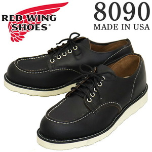 REDWING (レッドウィング) 8090 Classic Moc Oxford クラシックモック オックスフォード ブラックプレーリー US8D-約26cm