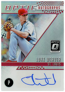 YANKEES右腕▲LUKE WEAVER/2018 PANINI DONRUSS OPTICサイン PRIZM版!