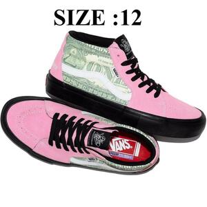 Supreme Vans dollar skate gross mid pink Size:12/ 30cm ロサンゼルス現地仕入れ