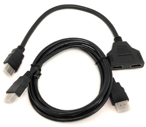 ★ HDMI スプリッター HDMI分配器 ケーブル（30cm）＋ HDMI Ver.1.4 ケーブル（1m）