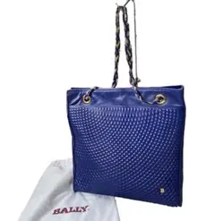 極美品 BALLY キルティング 2way レザー チェーン ショルダー バッグ