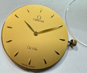 OMEGA オメガ クォーツ ムーブメント Cal.1378 ETA210.001 文字盤　竜頭　リューズ　巻き芯　不動junk デビル　deville 金色　は6-1