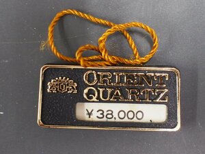 オリエント ORIENT オールド クォーツ 腕時計用 新品販売時 展示タグ プラタグ