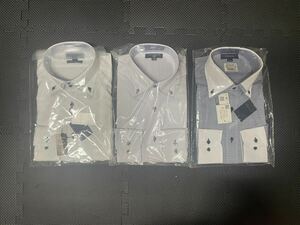新品未使用 3点セット タカキュー TAKA-Q 長袖ワイシャツ Yシャツ M-84 スーツ