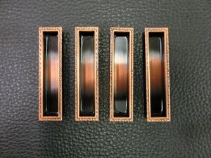 未使用 スリム戸引手 4個セット 取手 引戸 16.3×66×7mm 管理No.40429