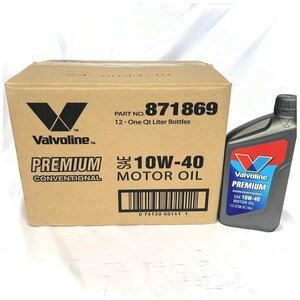 在庫有ります　お買得12本セット　Valvoline 　バルボリン　プレミアム コンベンショナルオイル　SN/CF　10W-40　1QT（946ml）