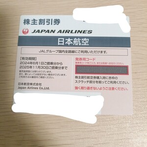 JAL 日本航空 株主割引券【コード通知のみ】