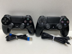 【送料無料】PS4 純正コントローラ×2個セット★デュアルショック４★ジェットブラック★DUALSHOCK4 ②