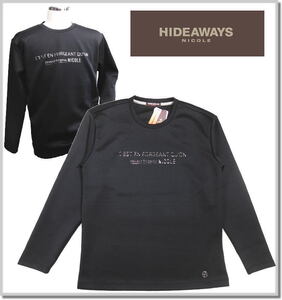 ハイダウエイ HIDEAWAYS NICOLE ストレッチポンチジェルプリント長袖Ｔシャツ 4565-9101-49(BLACK)-48(L) ロンT