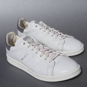 美品!! 28,5cm 限定 2023年 adidas スタンスミス STANSMITH LUX 白ｘグレー STAN SMITH 天然皮革 レザー