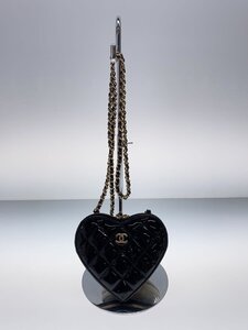 CHANEL◆ショルダーバッグ/エナメル/BLK//