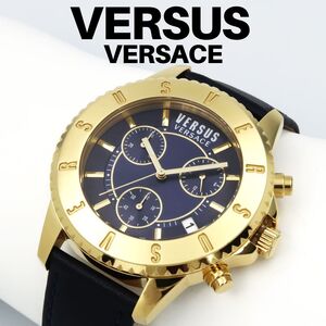 VERSUS VERSACE　ヴェルサス ヴェルサーチ　VSPGN2619　青＆金　クロノグラフ