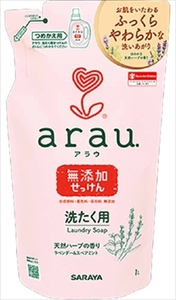 まとめ得 アラウ 洗たく用せっけん詰替用１Ｌ サラヤ 衣料用洗剤・自然派 x [15個] /h