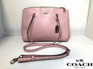 美品★送料無料★コーチ COACH グロスグレインレザー スタントン キャリーオール 2Way トートバッグ ショルダーバッグ ★