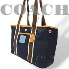 良品　COACH コーチ　トートバッグ　ハンドバッグ　ナイロン　レザー　402