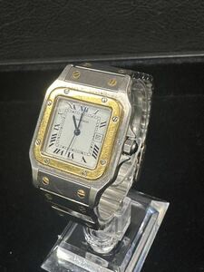 曽我部 5月 No.92 Cartier カルティエ サントスガルべ LM 自動巻き 1172961 129092動作確認済み